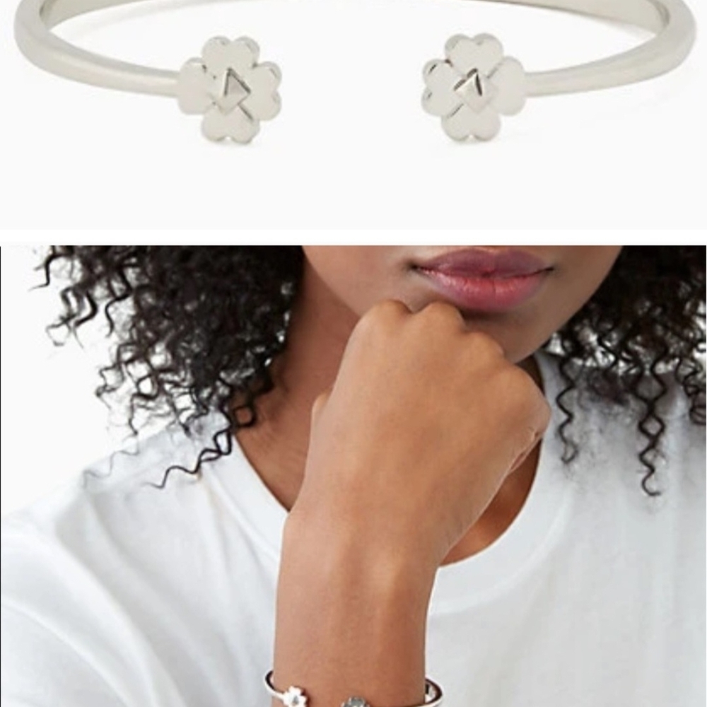 Kate Spade Silver Flower Cuff Bracelet